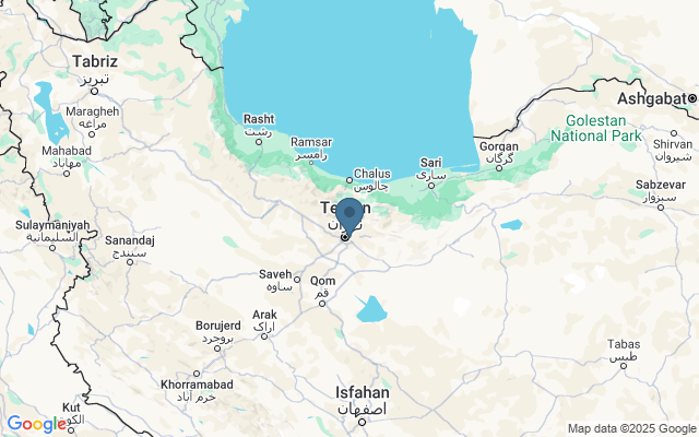 Kaart met locatie Grote Bazaar Teheran
